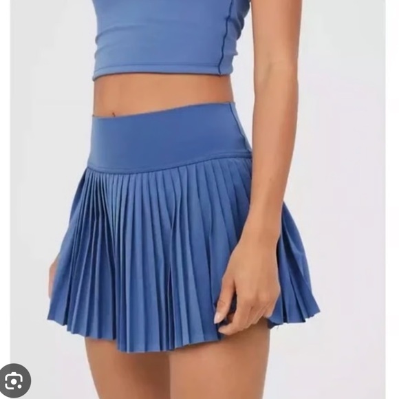 Aerie OFFLINE Blue Pleated All Aces Tennis Skirt Size XL - Picture 2 of 8